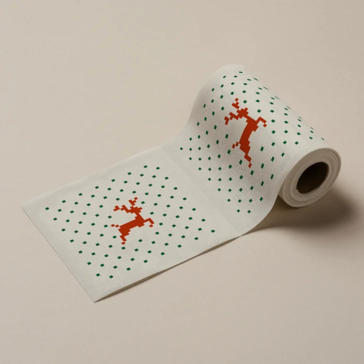 Serviettes en tissu pour cocktail collection Winter Deer