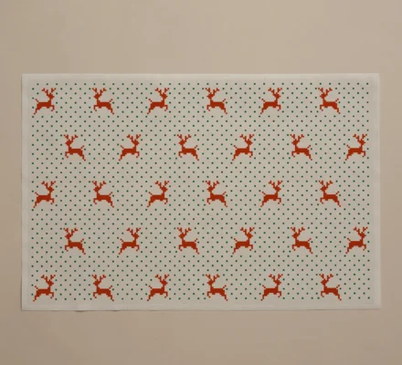 Cloth placemats, Winter Deer collection
