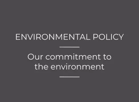 Environmental policy: our commitment to the environment